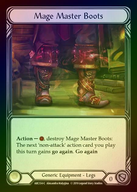 《特価品NM》【CF】[Generic] Mage Master Boots [1st-ARC154-C] Cold Foil