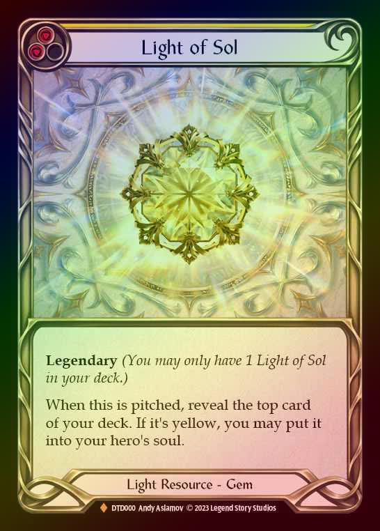 《特価品EX》【RF】[Light Illusionist] Light of Sol [DTD000-F] Rainbow Foil
