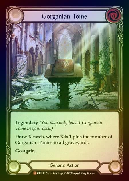 《特価品EX》【RF】[Generic] Gorganian Tome [1st-CRU181-M] Rainbow Foil