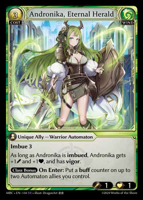 《特価品EX》[Wind] Andronika, Eternal Herald [MRC134-SR]