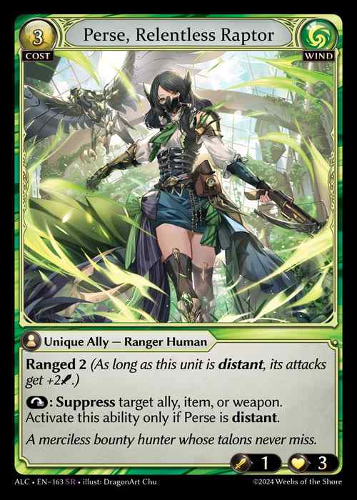 《特価品EX》[Wind] Perse, Relentless Raptor [ALC163-SR]