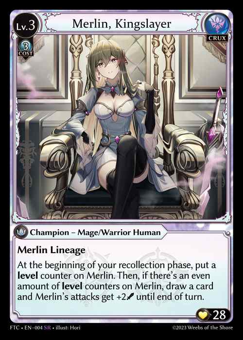 《特価品EX》[Crux] Merlin, Kingslayer [FTC004-SR]