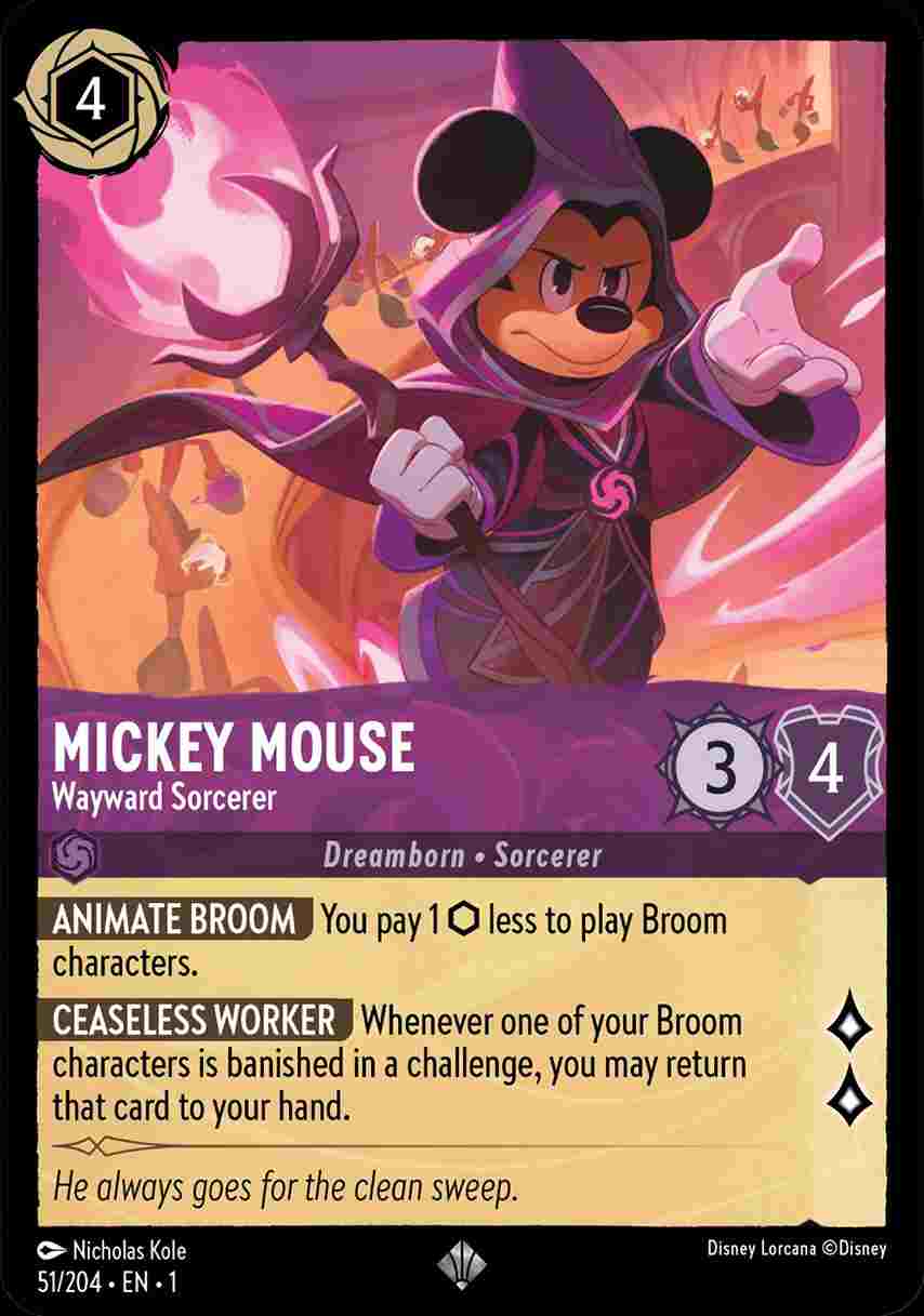 Mickey Mouse - Wayward Sorcerer [1ST-051/204-S]
