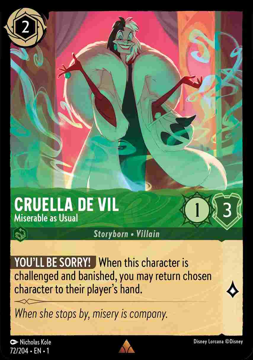 Cruella De Vil - Miserable as Usual [1ST-072/204-R]