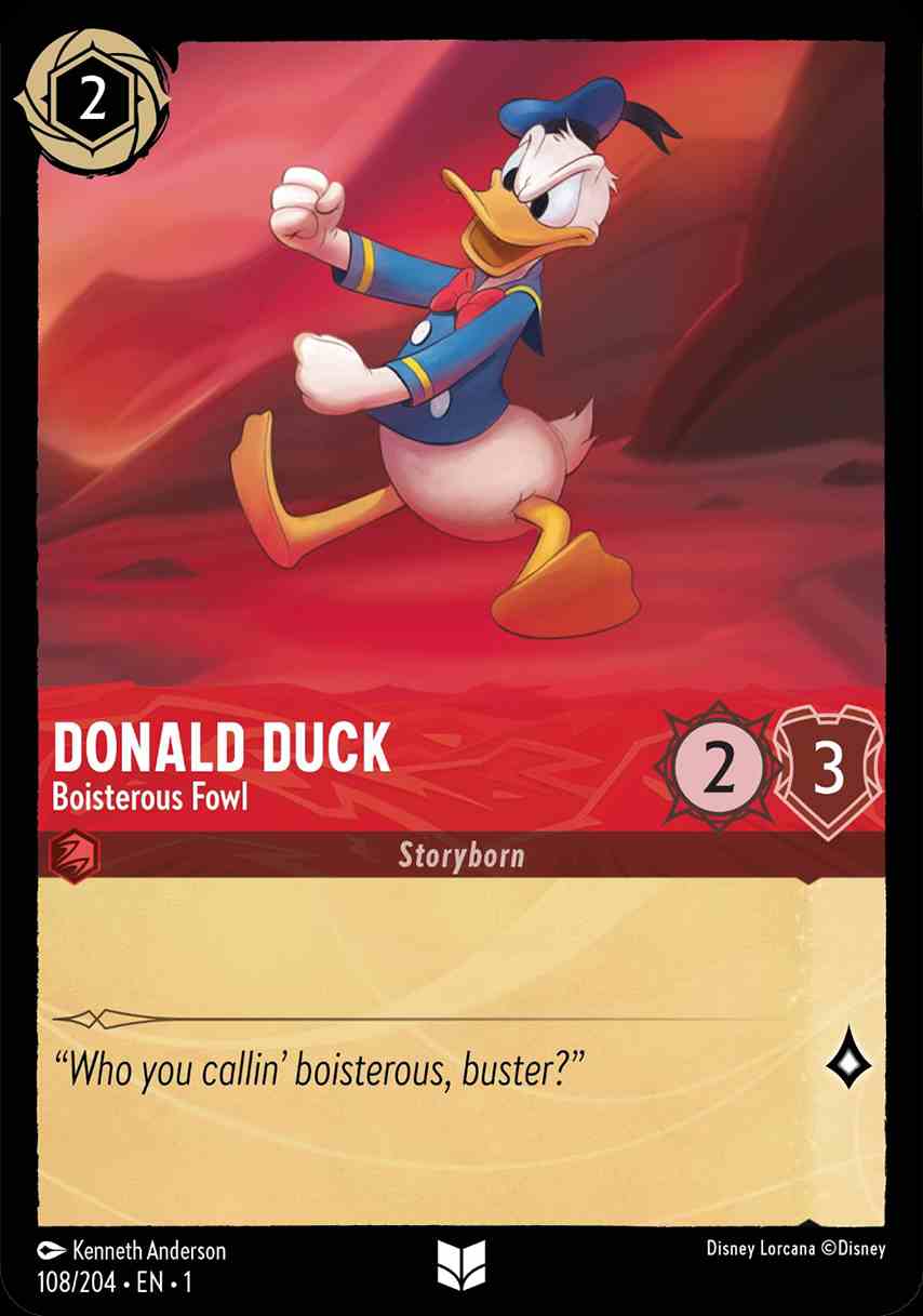 Donald Duck - Boisterous Fowl [1ST-108/204-U]