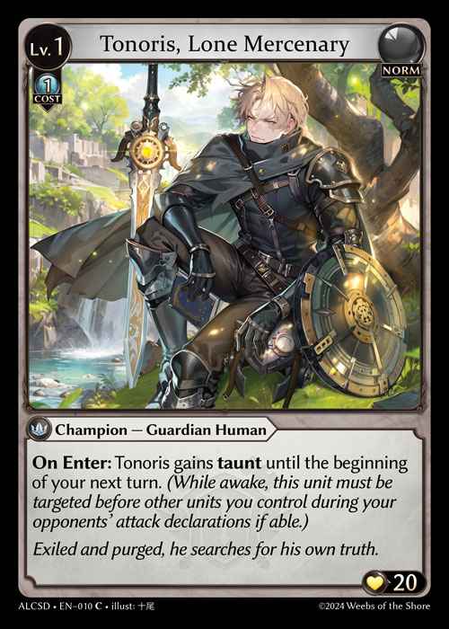 [Norm] Tonoris, Lone Mercenary [ALCSD010-C]
