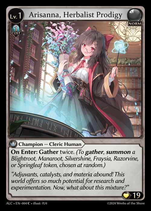 [Norm] Arisanna, Herbalist Prodigy [ALC004-C]