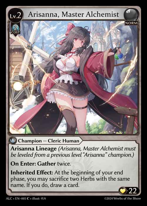 [Norm] Arisanna, Master Alchemist [ALC005-C]