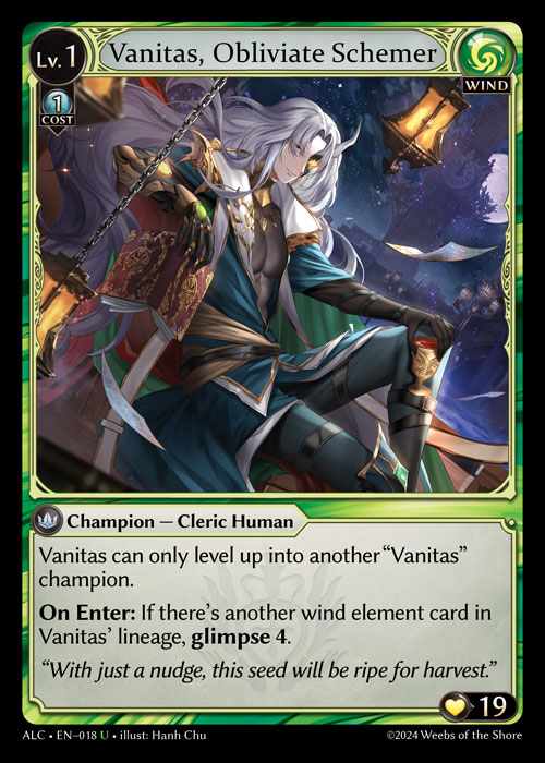 [Wind] Vanitas, Obliviate Schemer [ALC018-U]