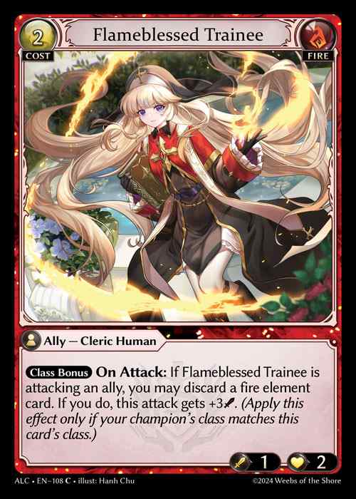 [Fire] Flameblessed Trainee [ALC108-C]