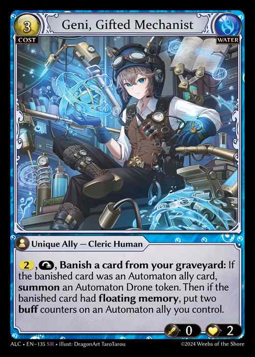 [Water] Geni, Gifted Mechanist [ALC135-SR]