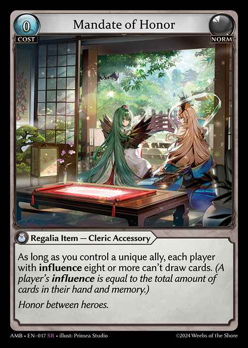 [Norm] Mandate of Honor [AMB017-SR]