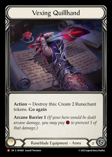 【EN】[Runeblade] Vexing Quillhand [AVS005-M]
