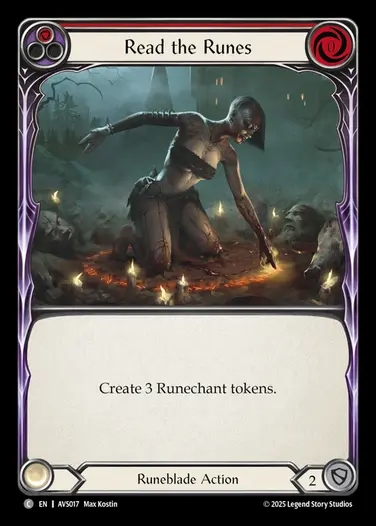 【EN】[Runeblade] Read the Runes(red)  [AVS017-C]