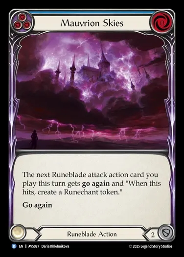 【EN】[Runeblade] Mauvrion Skies(blue) [AVS027-R]