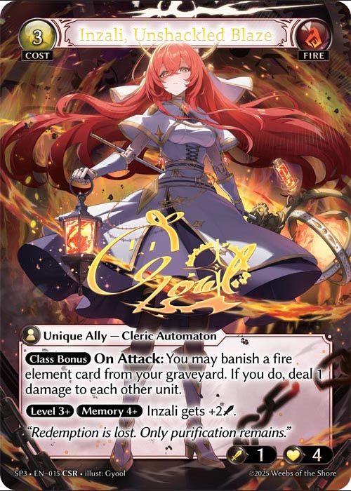 【クーポン使用不可】【CSR】[Fire] Inzali, Unshackled Blaze [SP3_015-CSR]