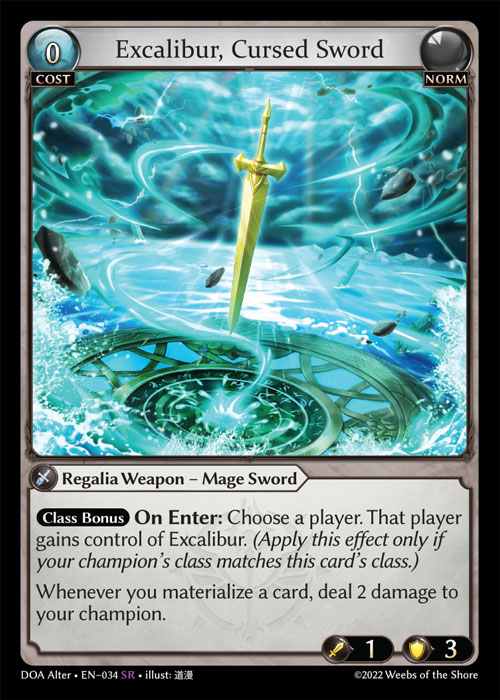 [Norm] Excalibur, Cursed Sword [AL-DOA034-SR]