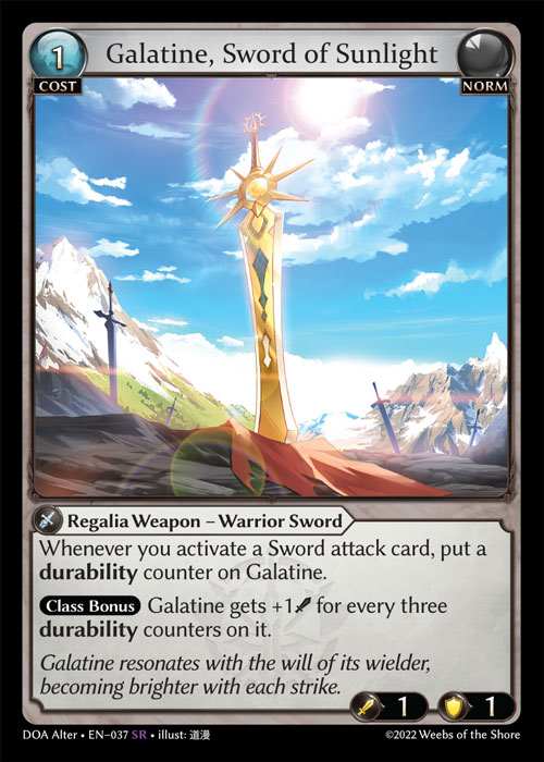 [Norm] Galatine, Sword of Sunlight [AL-DOA037-SR]