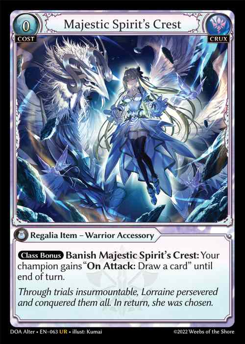 [Crux] Majestic Spirit's Crest [AL-DOA063-UR]