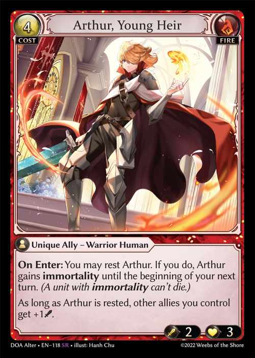 [Fire] Arthur, Young Heir [AL-DOA118-SR]