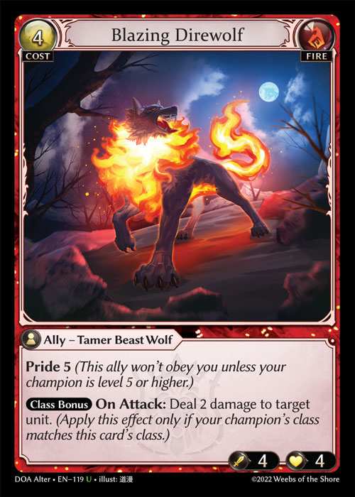 [Fire] Blazing Direwolf [AL-DOA119-U]