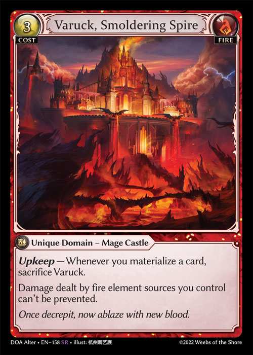 [Fire] Varuck, Smoldering Spire [AL-DOA158-SR]