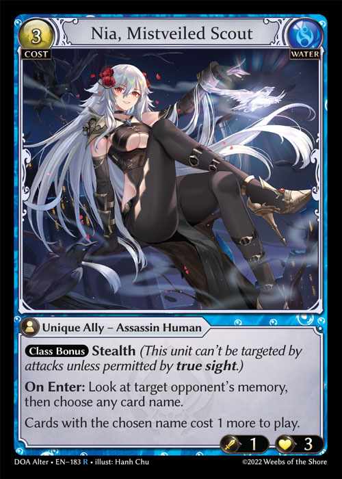 [Water] Nia, Mistveiled Scout [AL-DOA183-R]