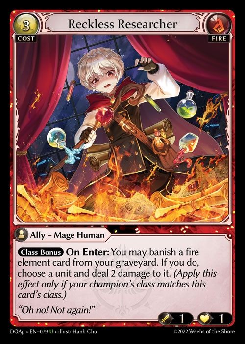 [Fire] Reckless Researcher [DOAp079-U]