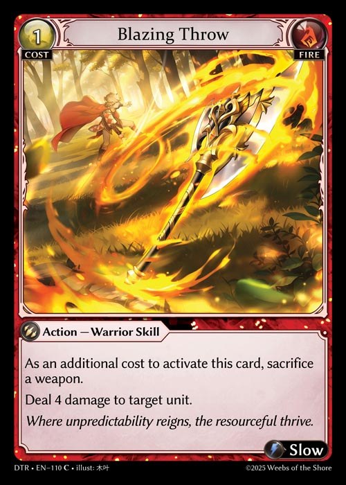 [Fire] Blazing Throw [DTR110-C]