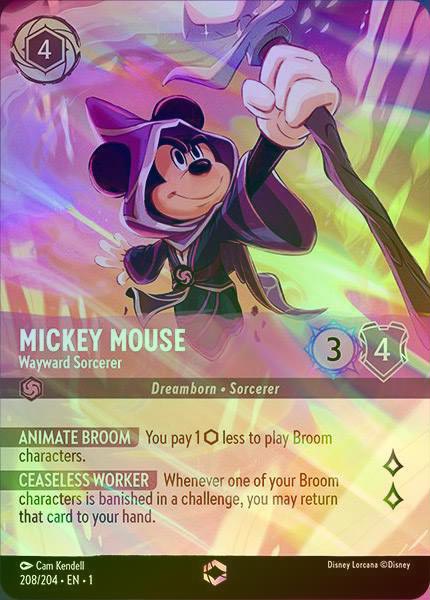 【Enchanted FOIL】Mickey Mouse - Wayward Sorcerer [1ST-208/204-E]