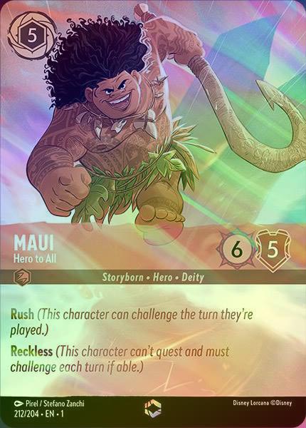 【Enchanted FOIL】Maui - Hero to All [1ST-212/204-E]