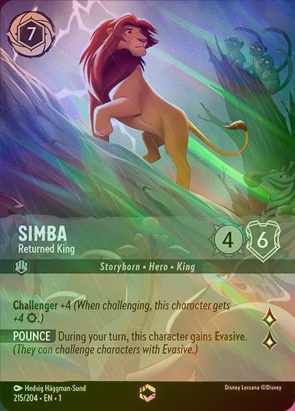 【Enchanted FOIL】Simba - Returned King [1ST-215/204-E]