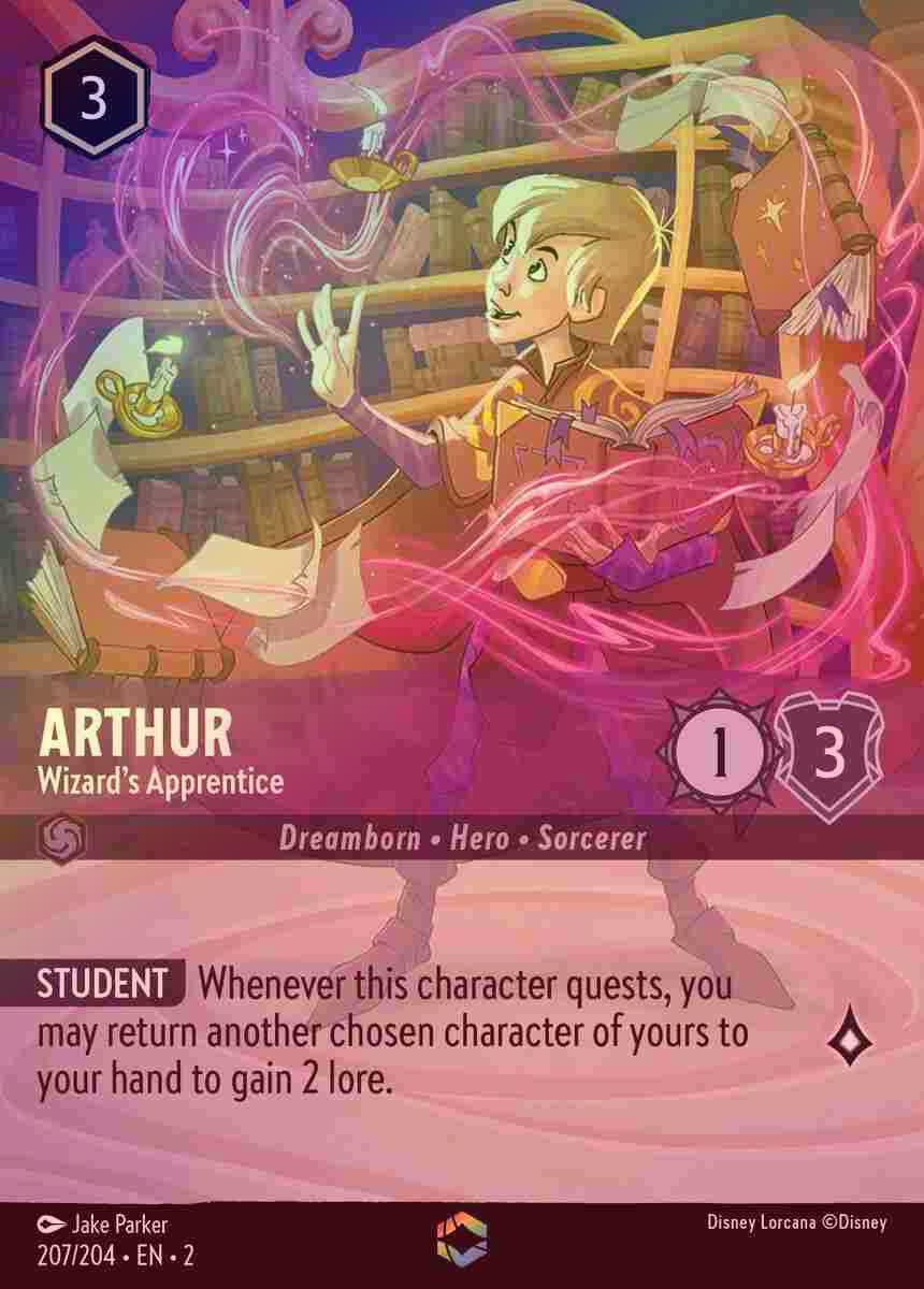 【Enchanted FOIL】Arthur - Wizard's Apprentice [ROTF-207/204-E]