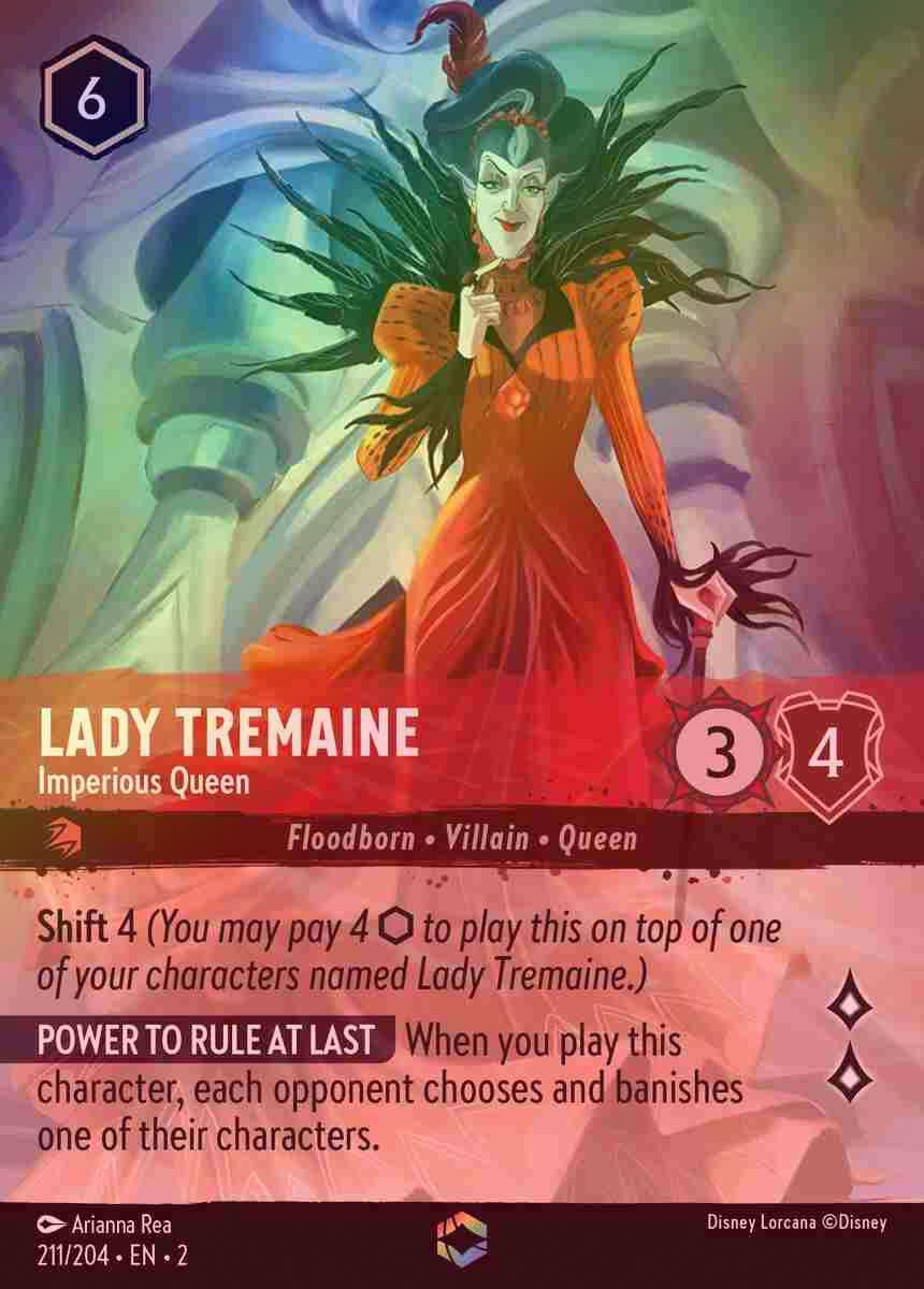 【Enchanted FOIL】Lady Tremaine - Imperious Queen [ROTF-211/204-E]