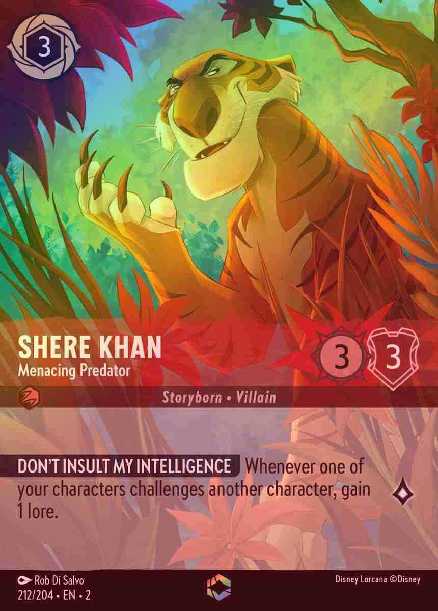 【Enchanted FOIL】Shere Khan - Menacing Predator [ROTF-212/204-E]