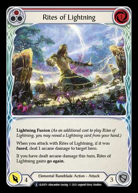 [Elemental Runeblade] Rites of Lightning (red) [UL-ELE070-R]