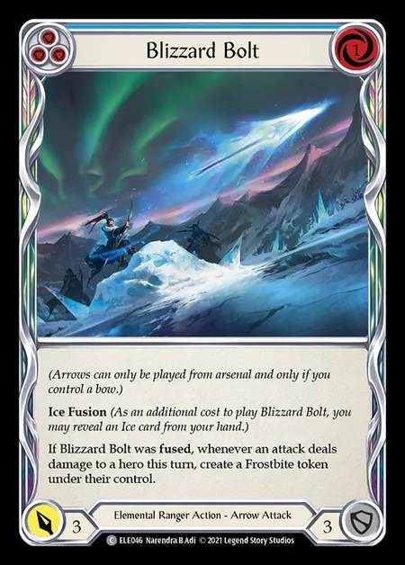 [Elemental Ranger] Blizzard Bolt [1st-ELE046-C] (blue)