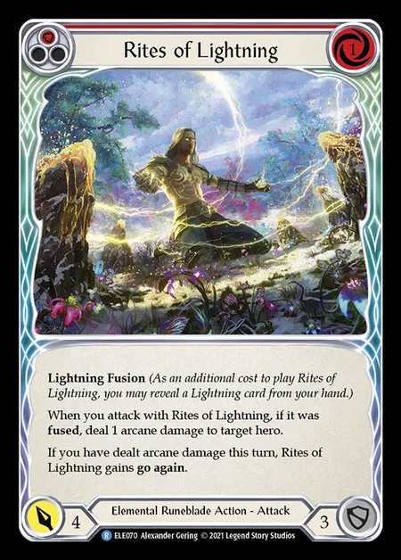 [Elemental Runeblade] Rites of Lightning [1st-ELE070-R] (red)