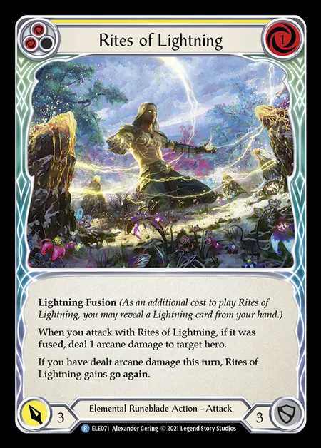 [Elemental Runeblade] Rites of Lightning [1st-ELE071-R] (yellow)