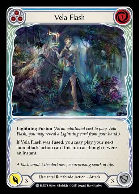[Elemental Runeblade] Vela Flash [1st-ELE078-C] (blue)
