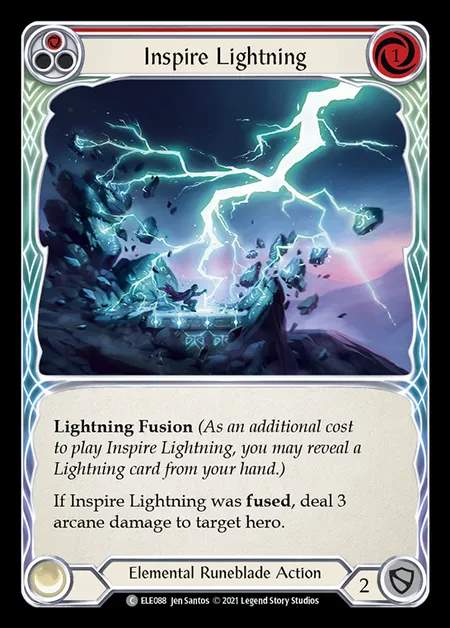 [Elemental Runeblade] Inspire Lightning [1st-ELE088-C] (red)