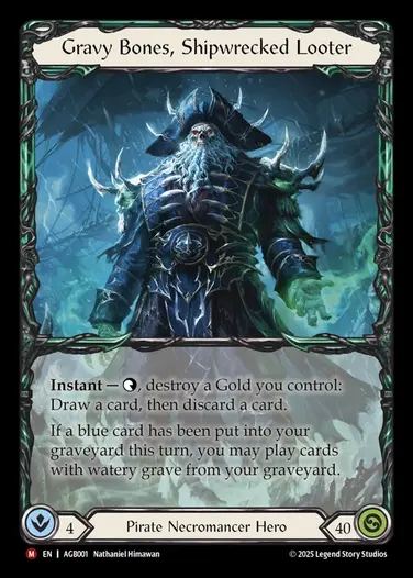 【EN】[Pirate Necromancer]難破船の略奪者、グレイビィ・ボーンズ/Gravy Bones, Shipwrecked Looter [AGB001-M]