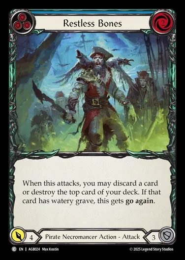 【EN】[Pirate Necromancer] 彷徨う骸骨/Restless Bones(blue) [AGB024-C]