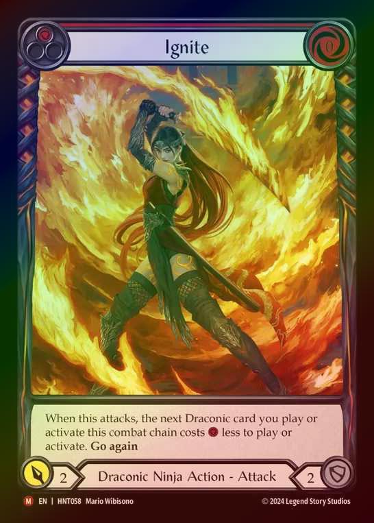 【RF】【EN】[Draconic Ninja] 炎斬/Ignite (Extended Art) [HNT058-M]