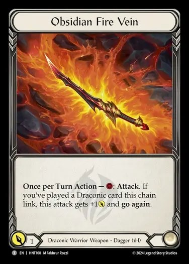 【EN】[Draconic Warrior] 黒曜の炎脈/Obsidian Fire Vein [HNT100-T]