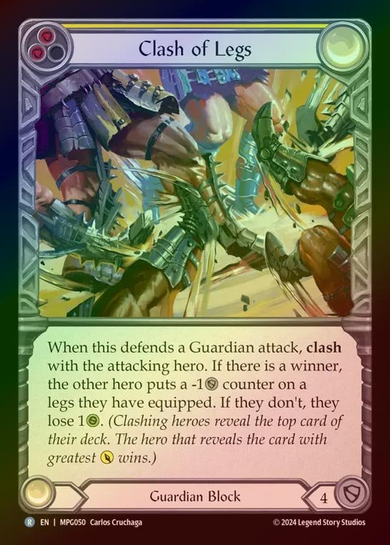 【RF】【EN】[Guardian] 脚の激突/Clash of Legs(yellow)  [MPG050-R]