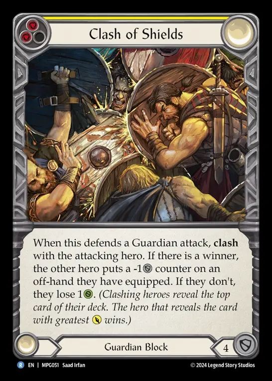 【EN】[Guardian] 盾の激突/Clash of Shields(yellow)  [MPG051-R]