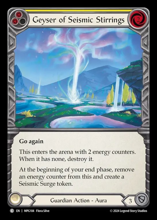 【EN】[Guardian] 地殻乱動の噴出/Geyser of Seismic Stirrings(yellow)  [MPG104-C]