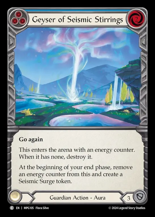 【EN】[Guardian] 地殻乱動の噴出/Geyser of Seismic Stirrings(blue)  [MPG105-C]