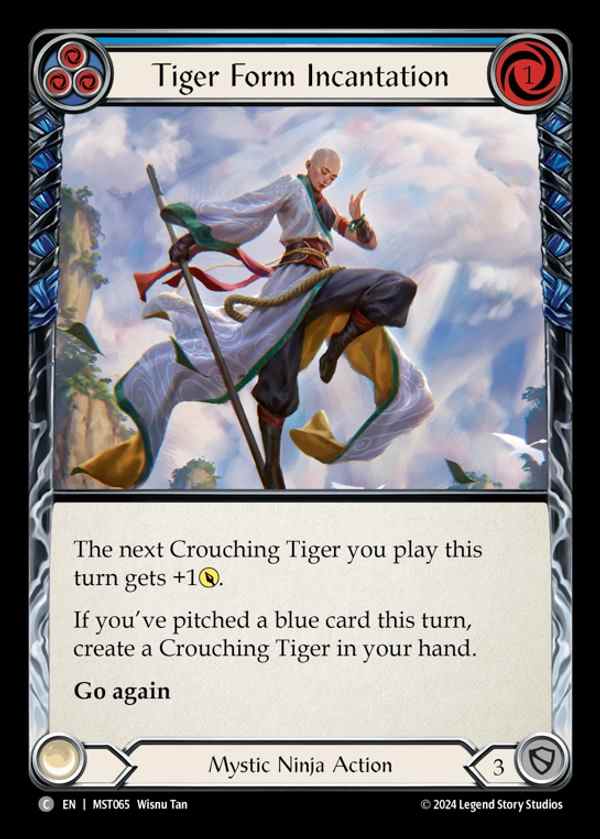 【EN】 [Mystic Ninja] 虎変化の術/Tiger Form Incantation (blue) [MST065-C]